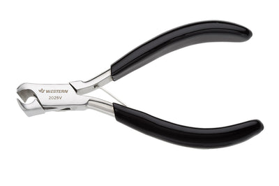 Oblique Head End Cutting Plier for Hard Metals – Premium Model #2025V, Black Vinyl Handle