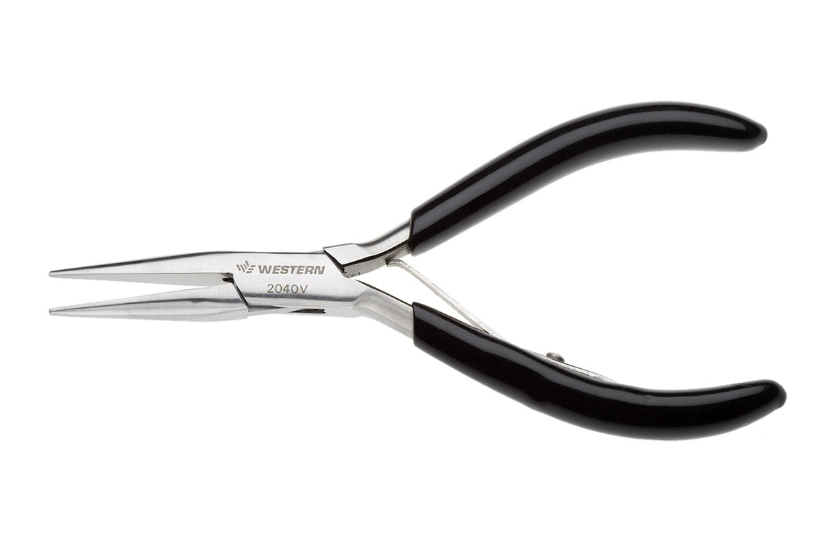 Bent Chain Nose Pliers with Spring - OPTICAL PRODUCTS ONLINE