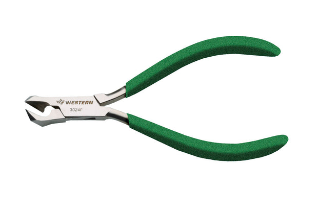 Oblique Head End Cutting Plier – Budgetool Model #3024F, Green Foam Handle